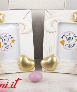 Portafoto piccolo Orso Teo Rosa con CONFEZIONE