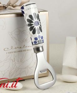 Apribottiglie con Fiori Blu/Tortora – 24045 Claraluna