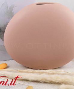 Vaso Tondo Cipria con Fiori – 25015 Claraluna