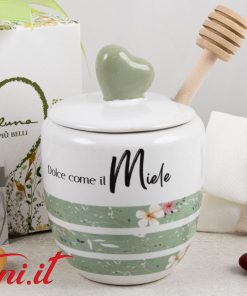 Portamiele decoro Floreale Verde – 25103 Claraluna