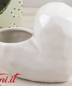 Vaso Cuore Bianco verticale – 25145 Claraluna