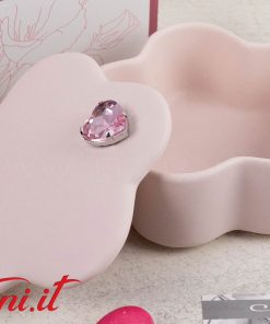 Scatolina in Gesso Rosa con Cuore Rosa – 25354 Claraluna