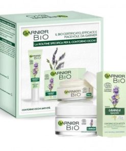 Garnier bio box lavanda crema antirughe 50ml + c. occhi 15ml