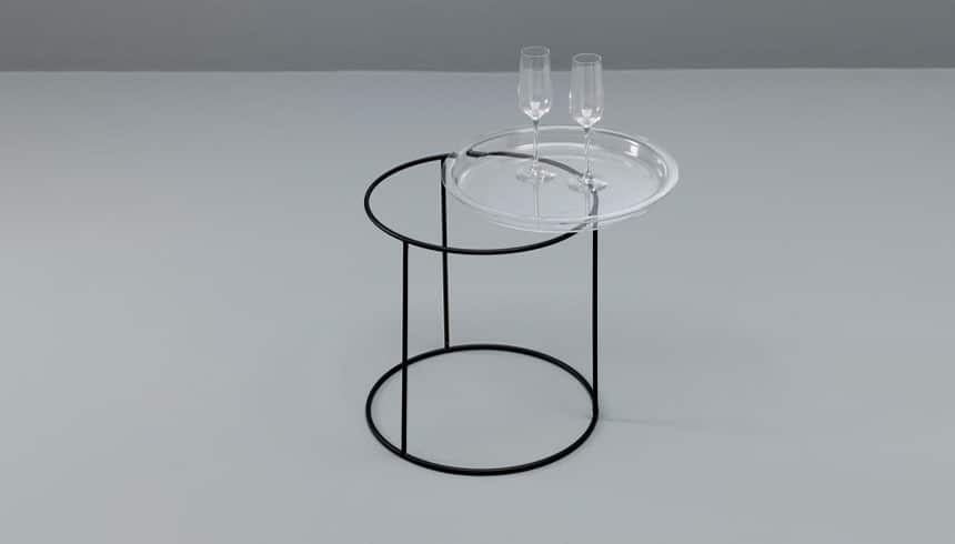 Coffee table tondo in vetro Orione - Image 2