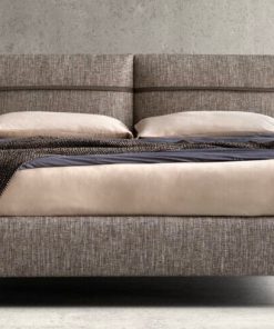 Letto imbottito moderno Piede Alto Ash