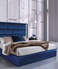 Letto matrimoniale lusso testata con inserti specchio Mandelli