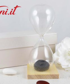 Clessidra H13 con sabbia Magnetica e base Legno