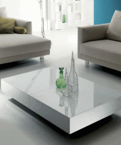 Tavolo Allungabile in Svendita Modello Box Finitura Bianco Lucido