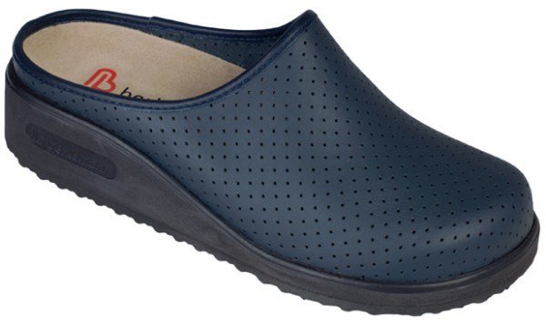 Zoccolo da lavoro uomo donna in pelle di vitello forata Tec Pro Thordu Berkemann